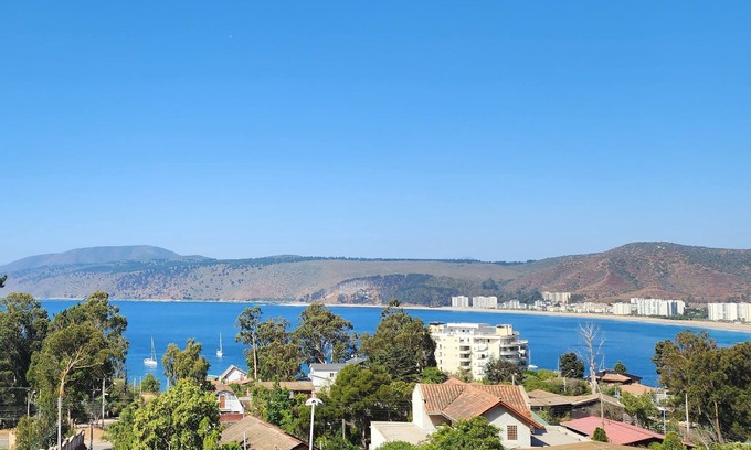 Papudo Apartamento | Piscina y vista al mar AC700A204