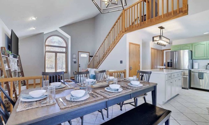 Pocono Summit Casa | Pocono Summit Lake House | Game Room | Fire Pit