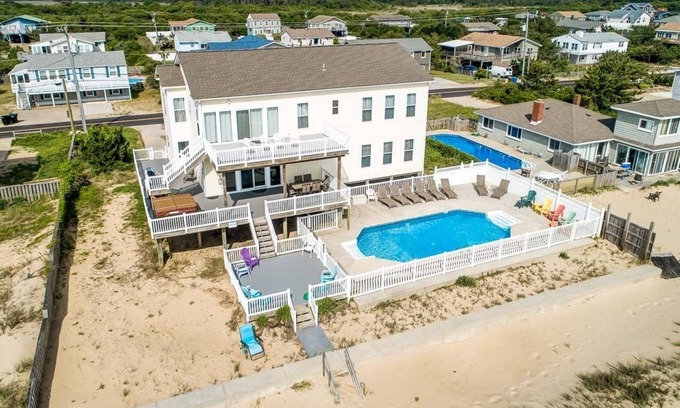 Sandbridge Casa | Pointe O'View | Frente al mar | Piscina privada, jacuzzi