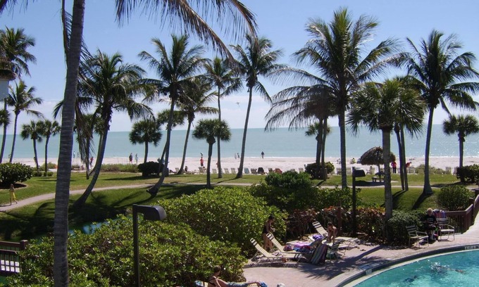 Sanibel Condominio | 8 / 31-9 / 7 abierto @ $ 1099 + tx Espectacular Golfo Vw Pt Santo B-1 Grnd Flr 2BR Condominio