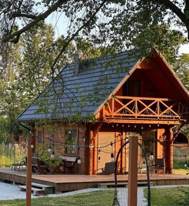 gmina Stary Brus Casa | Poleskie zacisze, domek czapla na wyłączność, kominek, balia,sauna