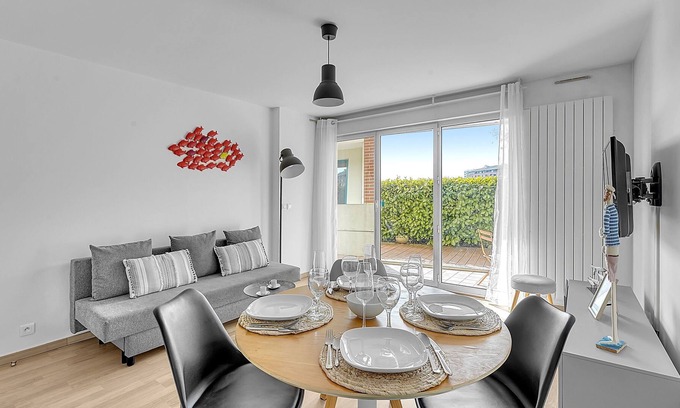 Amidonniers - Caffarelli Apartamento | Pompon sur la Garonne - Appt avec balcon pour 2
