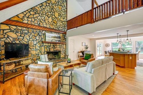 Sylva Casa | Porch, Yard and Creek Access Spacious Sylva Home!