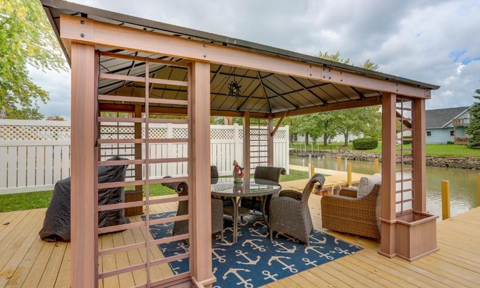 Port Clinton Casa | Port Clinton Home with Private Dock and Gazebo!