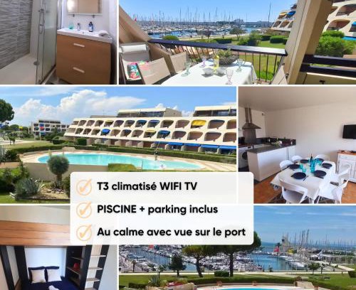 Le Grau-Du-Roi Apartamento | Port Horizon - T3 terrasse vue port climatisé piscine WIFI résidence Escale Port