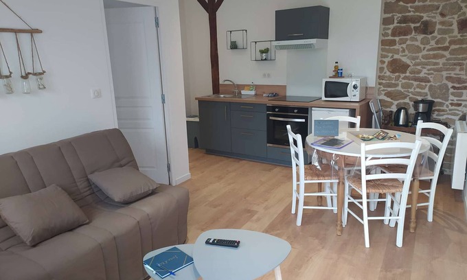 Guerande Apartamento | Porte Bizienne - 1 Chambre - 30m² - Maximum 5 Personnes
