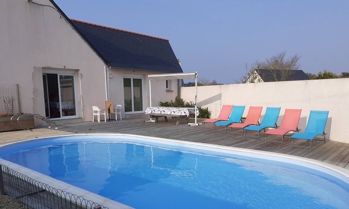 Ploudalmezeau Casa | PORTSALL Casa con piscina privada.
