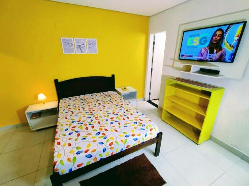 Pereque Apartamento | Pousada Ideal Guarujá - Estúdios Mobiliados, Ar-Condicionado e Cozinha