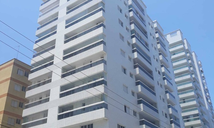 Vila Assuncao Apartamento | Praia Grande - Cidade Ocian Apê -Barbecue / 1 vacancy -70mt from the sea