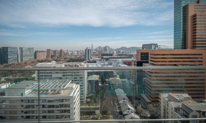 Vitacura Condominio | Premium 2BR+2BA Parque Arauco - Balcón c/malla