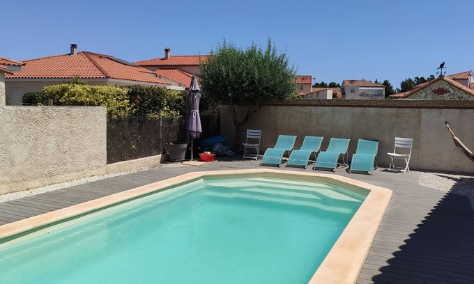 Cabestany Casa | Pretty air-conditioned single-storey villa with swimming pool