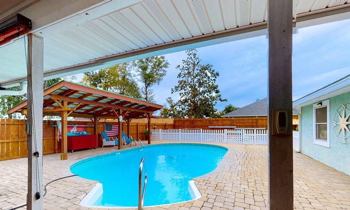 Callaway Casa | Prime home with private pool, firepit, & home office - dog-friendly