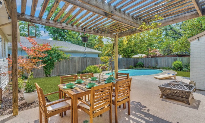 Lakewood Casa | Prime location chic 4BR home with charming pool and yard