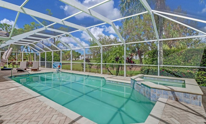 Lely Golf Estates Casa | Pristine Luxury Heated Pool Home on the Golf Course