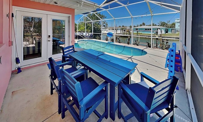 Fort Myers Beach Cabaña | Private Cottage near the Beach with Pool + Dock for Gulf Access