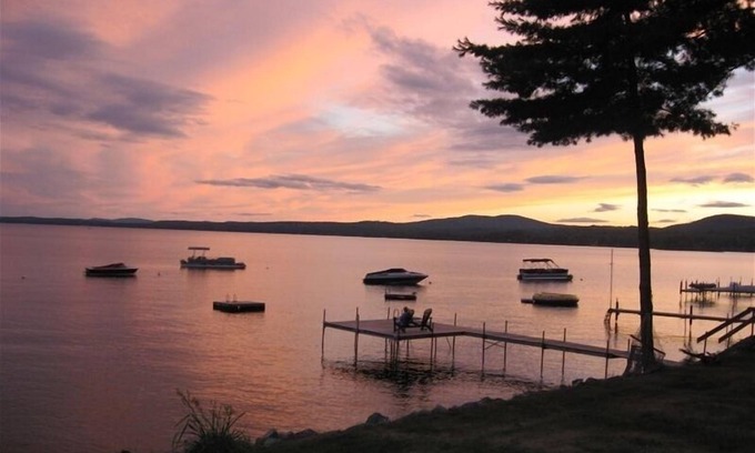 Thompson's Point Casa | Casa privada en Thompson Point Sebago Lake con playa privada