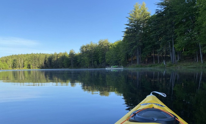 Weare Casa | Private lakefront new log house Main house