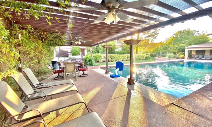 Las Vegas Villa | Private Massive Pool, Tennis Court, Basketball Court, Game Room, 6mi. to Strip