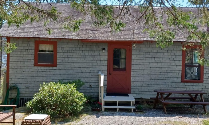 Bar Harbor Cabaña | Private Ocean side rustic cottage with beach Bar Harbor