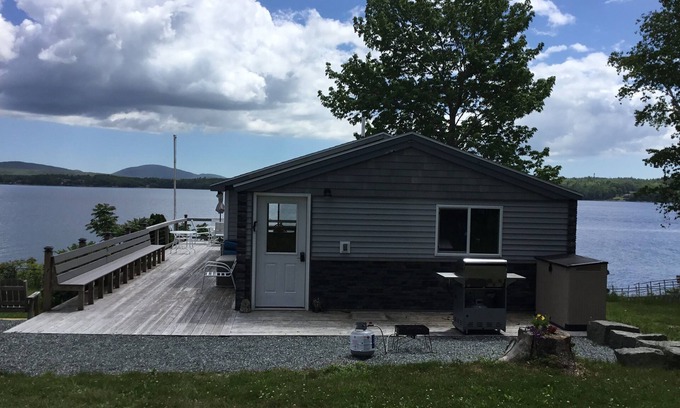 Lamoine Cabina | Private oceanfront cabin, quiet location, over looking Mount Desert Island