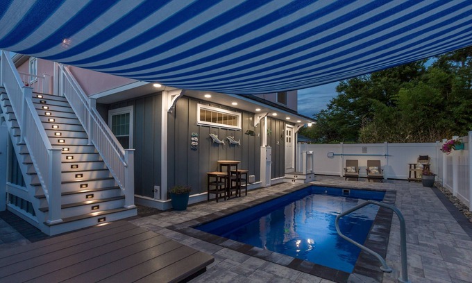 Rehoboth by the Sea Casa | Private Pool OCEAN BLOCK 7BR Downtown Dewey Beach w/ Parking and Game Room