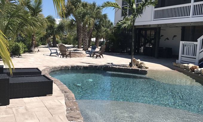 Palm Island Casa | PISCINA PRIVADA tranquila Palm Island-Coconut Cottage! $ ESPECIAL POR ESTANCIA DE 3 MESES $