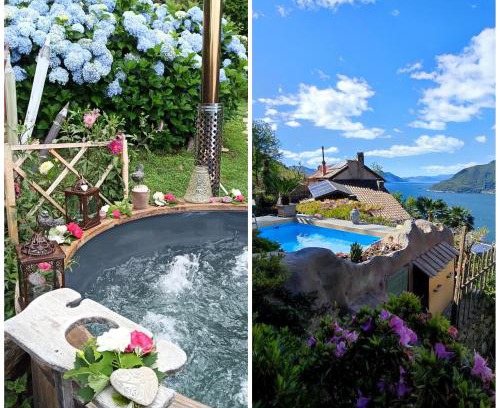 Maccagno Casa | Private Romantic Wellness Lake View Retreat- Whirlpool Hammam Spa e Piscina panoramica