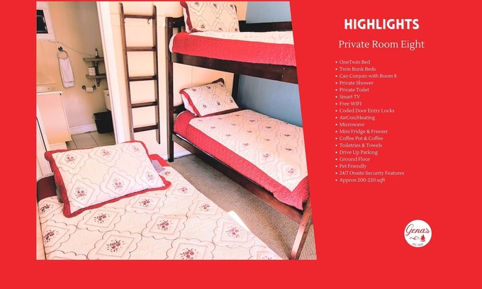 Dunlap Apartamento | Private Room #8: Twin Bed + Bunk Bed & Private Bath