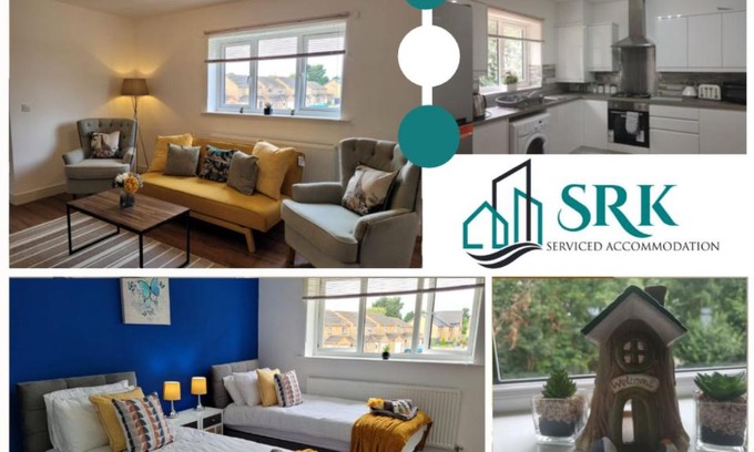 Peterborough Apartamento | Private Spacious 2 Bedroom, 2 Bathroom & 2 Parking by Srk Accommodation
