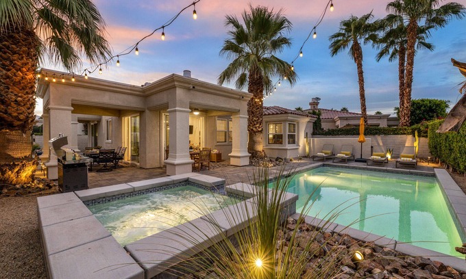 La Quinta Casa | Private SW Pool & Spa, Tennis, Gym, Single story, 2 King Bedroom Ensuite's