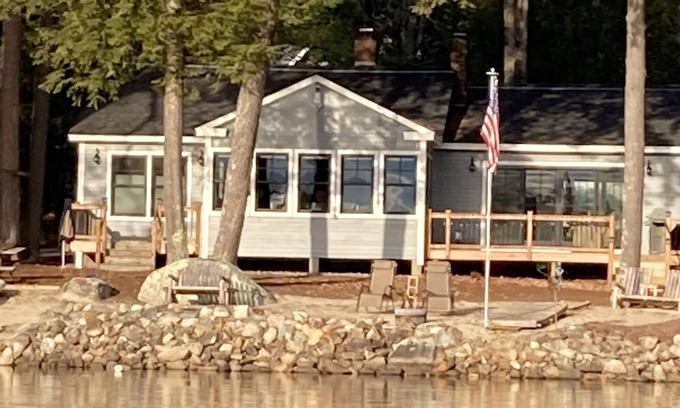 Moultonborough Casa | Private Waterfront Home. Quiet, Peaceful, SW Exposure, Sandy Beach.
