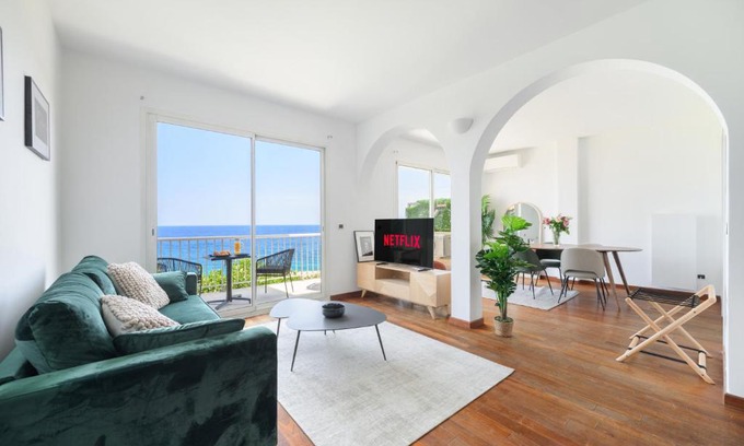 Cap d'Ail Apartamento | Proche Monaco, vue mer et accès à la plage