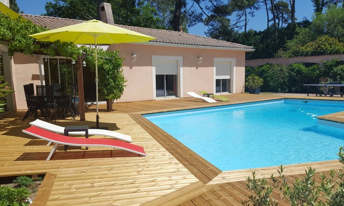 Pyla-sur-Mer Villa | Pyla sur Mer, Villa con piscina 200m de la playa 10 PERSONAS