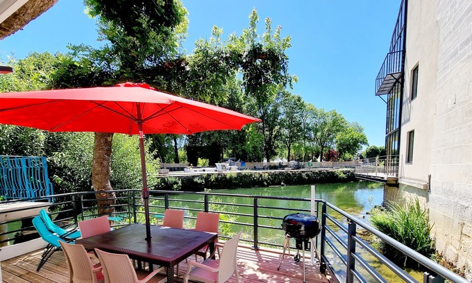 Jarnac Cabaña | Gîte-Baño con ducha-Vista al rio