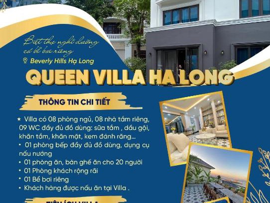 Bai Chay Villa | Queen 1 Villa 8PN có hồ bơi , Karaoke