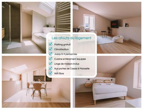 Roquefort-la-Bedoule Apartamento | Quiétude-Loft neuf-Clim & Parking