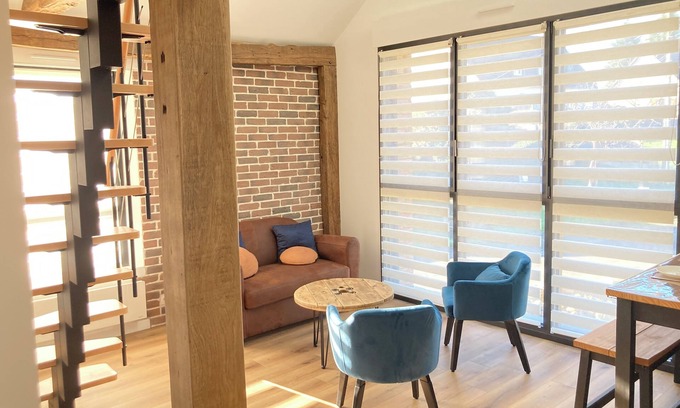 Vignoc Apartamento | Quiet, comfortable renovated barn between Rennes and Saint Malo.