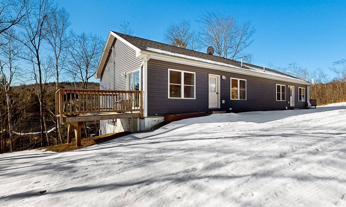 Dedham Casa | Quiet duplex with private deck, peaceful views, grill, & private W/D