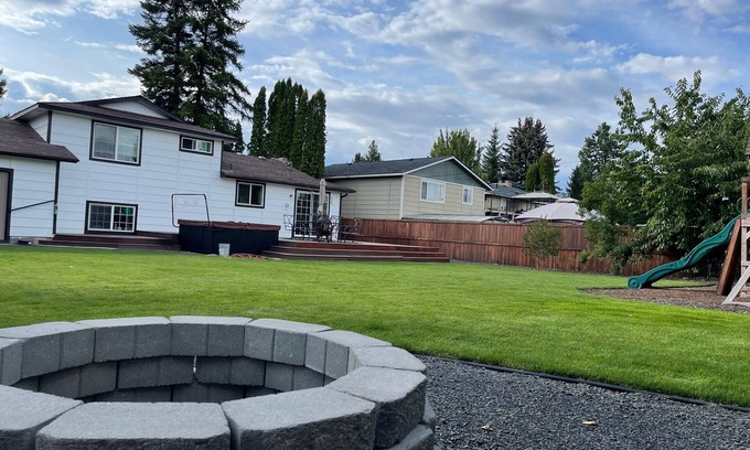 Moran Prairie Casa | Quiet Haven Hideaway: Hot Tub, Firepit, Playground and Spacious Yard