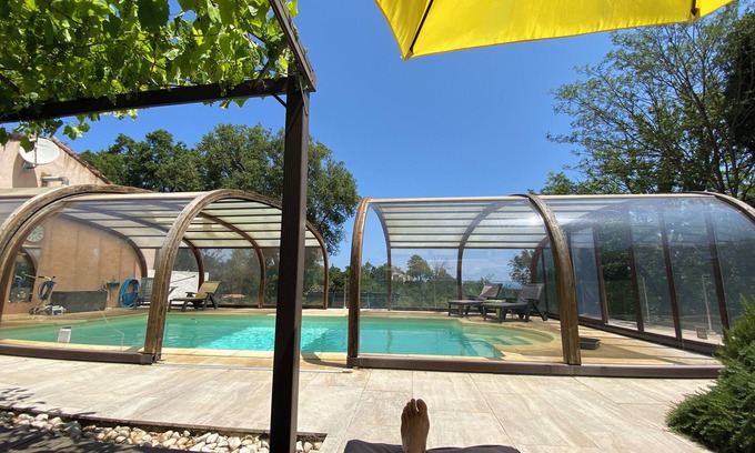 Talasani Casa | Quiet house in nature, large swimming pool,beach 2 kms away,3 bedrooms, sea view