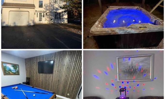 Tunkhannock Township Casa | Quiet Private House w Hot Tub/Fire pit/Games