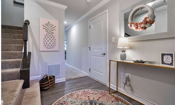 Edgemore Casa | Quiet Townhome - Located near major hospitals and Tradepoint Atlantic