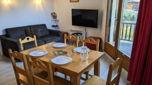 Orcieres-Merlette Apartamento | Résidence Balcons Du Soleil - Trois pièces 8 pers Balcons du soleil n° 401 avec WIFI ET Netflix MAE-7554