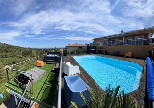 Ventiseri Apartamento | Résidence Tozza Alta - Superbe maison avec piscine & spa , et autres prestations avec vue mer et montagnes MAE-1424