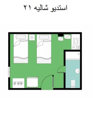 Marina El Alamein Chalet De Esquí | R1 CH21 studio 2 beds poolside garden terrace Green Beach