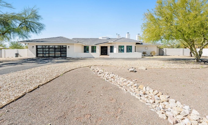 Desert Hills Casa | Radiant desert stay with a pool, grill, and gourmet kitchen - mountain views