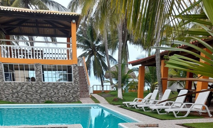 Barra de Santiago Cabaña | Rancho Miramar frente a la playa en la Barra de Santiago
