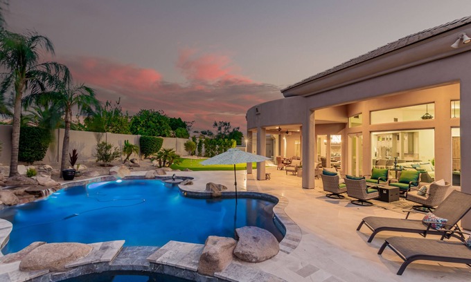 Red Mountain Ranch Casa | Red Mountain Private Sanctuary! Heated Pool, Spa and Putting Green! 2 Primary Suites!