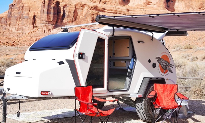 Moab Casa | Red Rock Base Camps Teardrop Trailer #1. Take your hotel room outside!