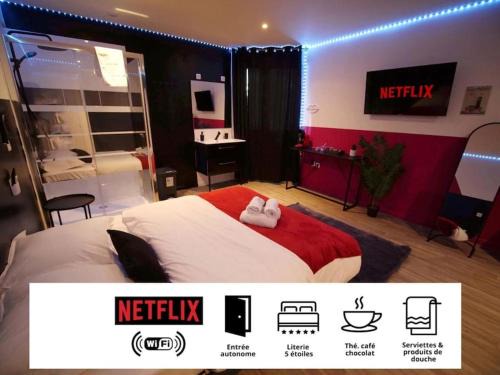 Croix Apartamento | Red Room - Olympe Suites & Spa Lille, Croix, Roubaix